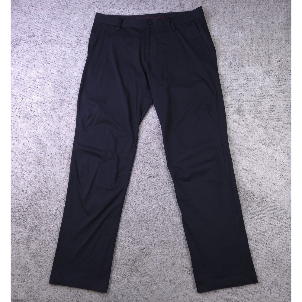 Rhone Pants Mens 34x31 Commuter Classic Fit Stretch Black Trouser Articulated